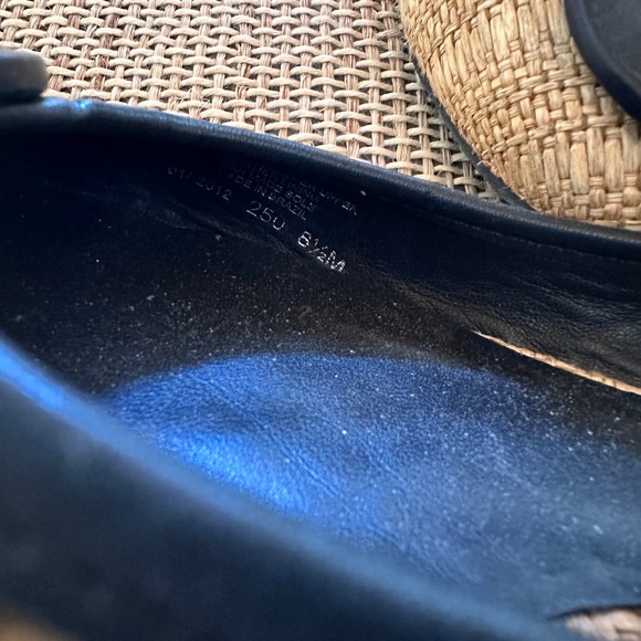 Tory Burch Reva Raffia Straw Flats - Natural/Tory Navy - Picture 5 of 5